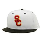 USC Trojans White w/ Black Bill SC interlock 950 Snapback Hat